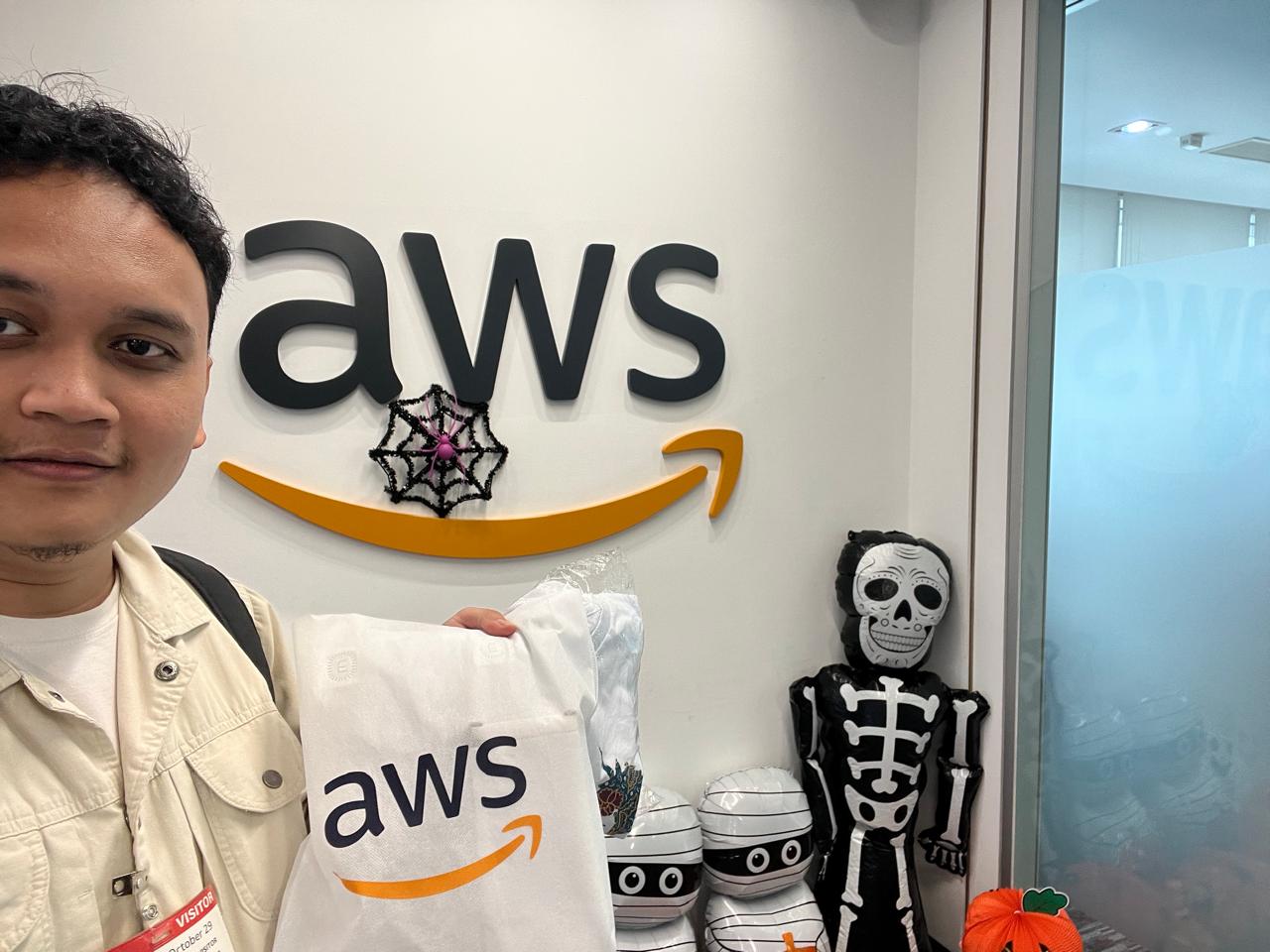 AWS AgentCore event booth and crowd.